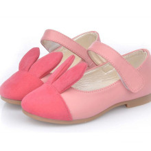 Spring children girls bunny fashion leather princess shoes made in china